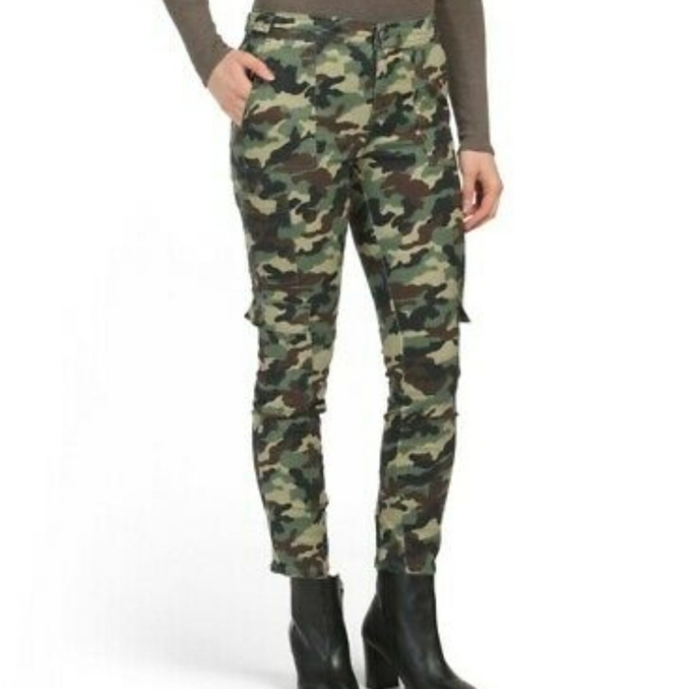 Anthropologie Blue Revival Teddy Cargo Camo Pants 24
